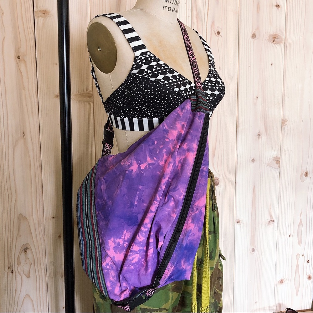 GOTCHA Tied Dyed Sling Bag with Tribal Print